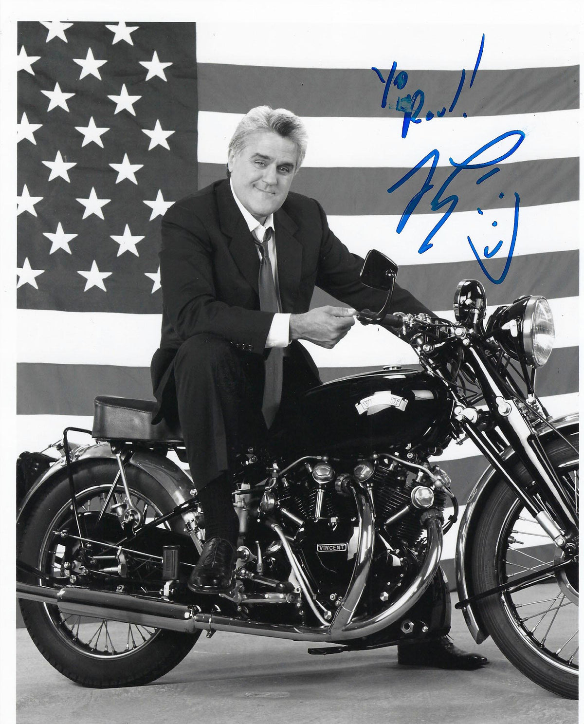 Talk Show Host Jay Leno signed photo