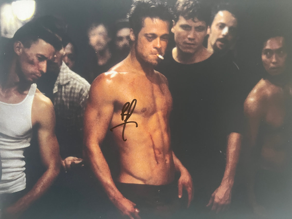 Fight Club Brad Pitt signed photo