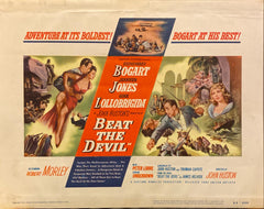 Humphrey Bogart, Jennifer Jones, and Gina Lollobrigida "Beat the Devil" original Lobby Card
