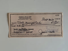 Jessica Walter signed check