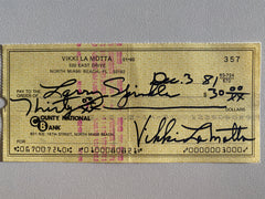 Vikki LaMotta signed check