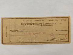 Walter Winchell signed check