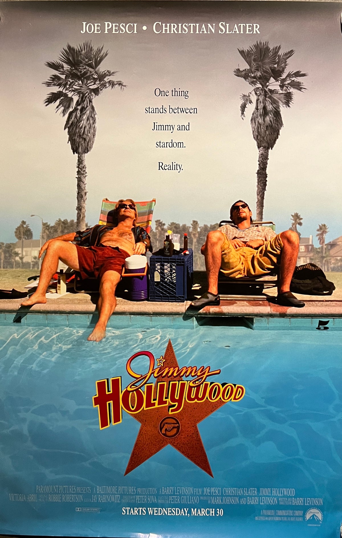 Jimmy Hollywood 1994 pool shot original movie poster