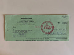 Zeppo Marx signed check