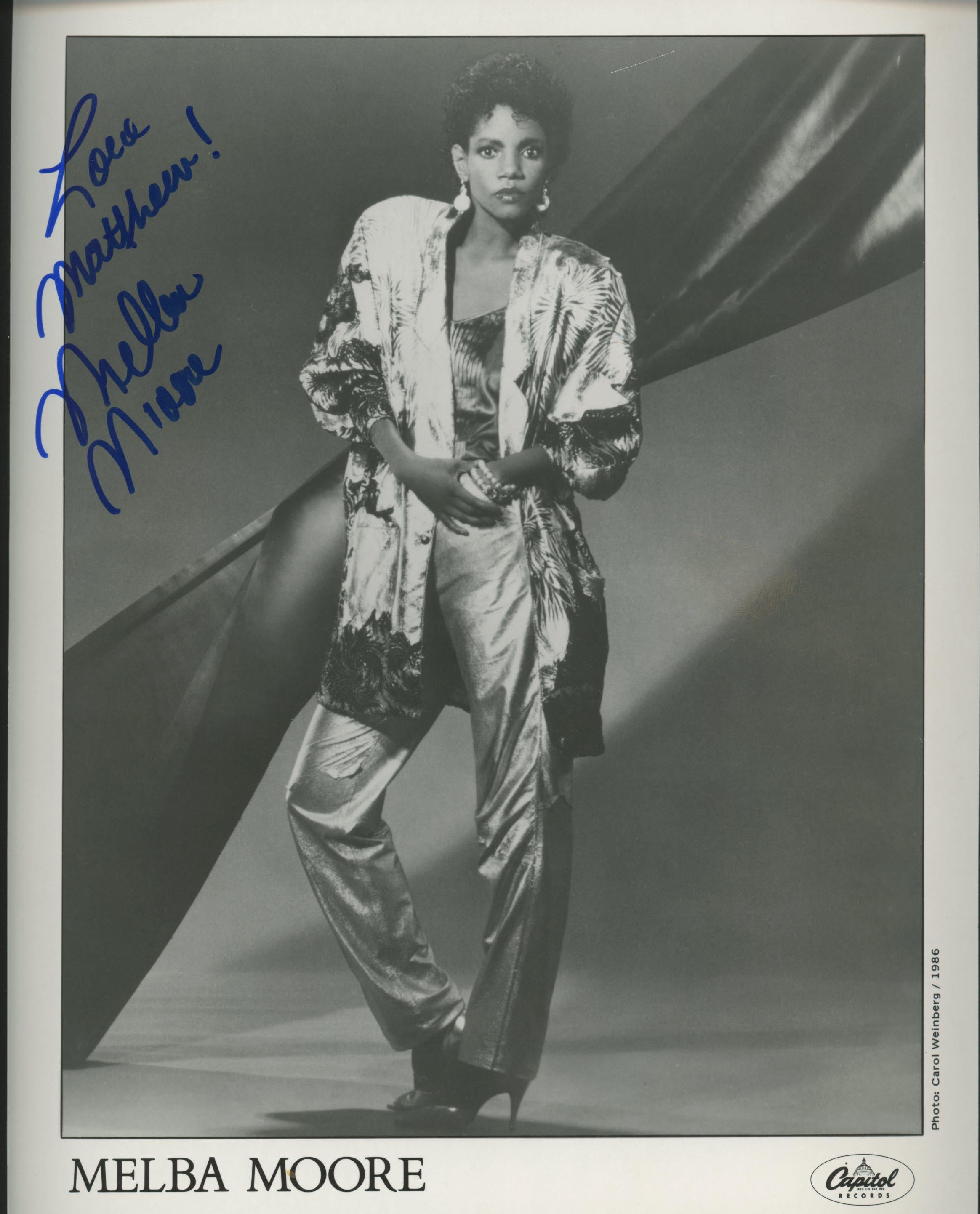 Hair Melba Moore signed photo