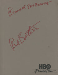 Red Buttons signed "Reunion at Fairborough" script