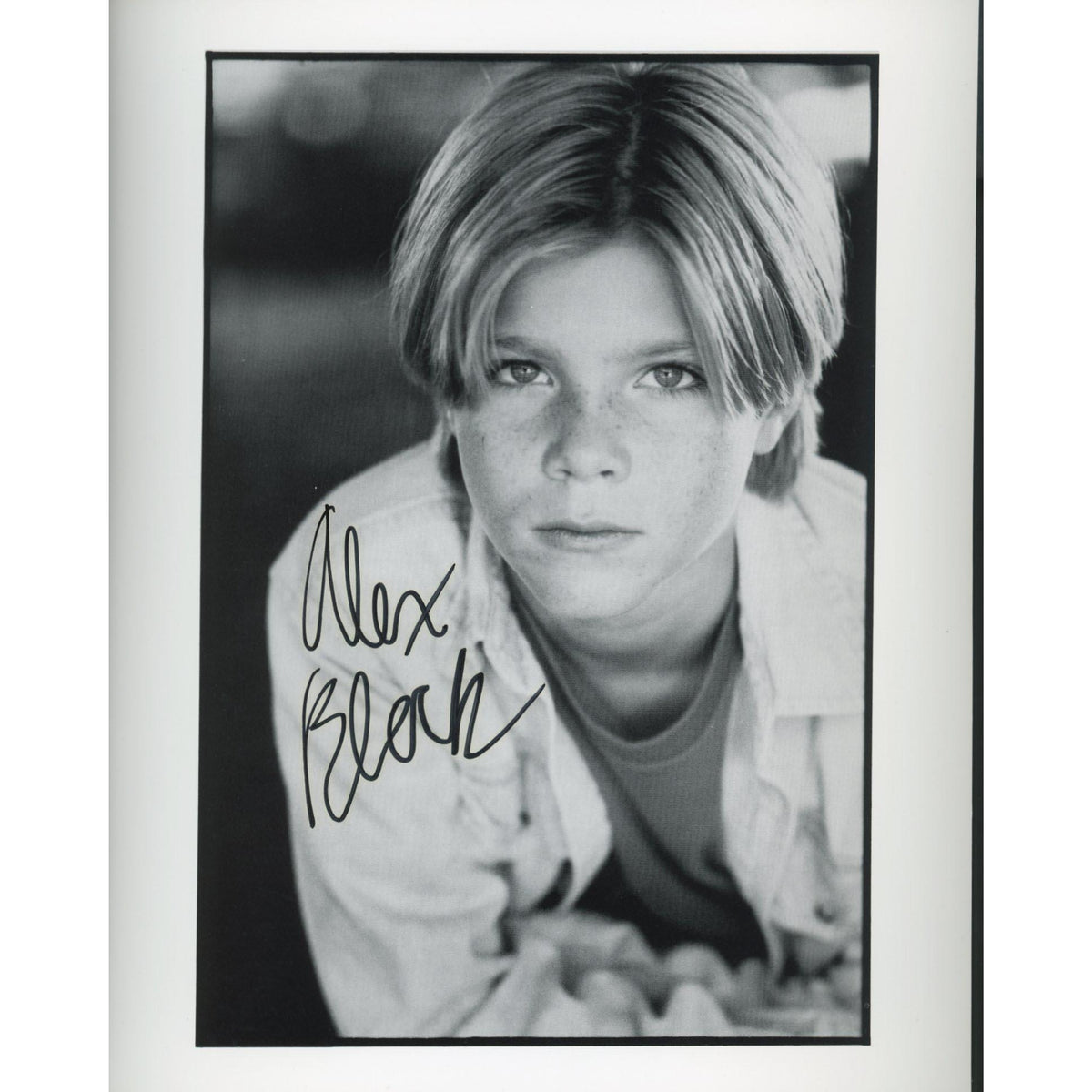 Bubble Boy Alex Black original autographed photo - framed