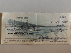 Bruce Dern signed check