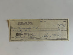 Gloria Pall signed check