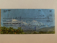 Bruce Dern signed check