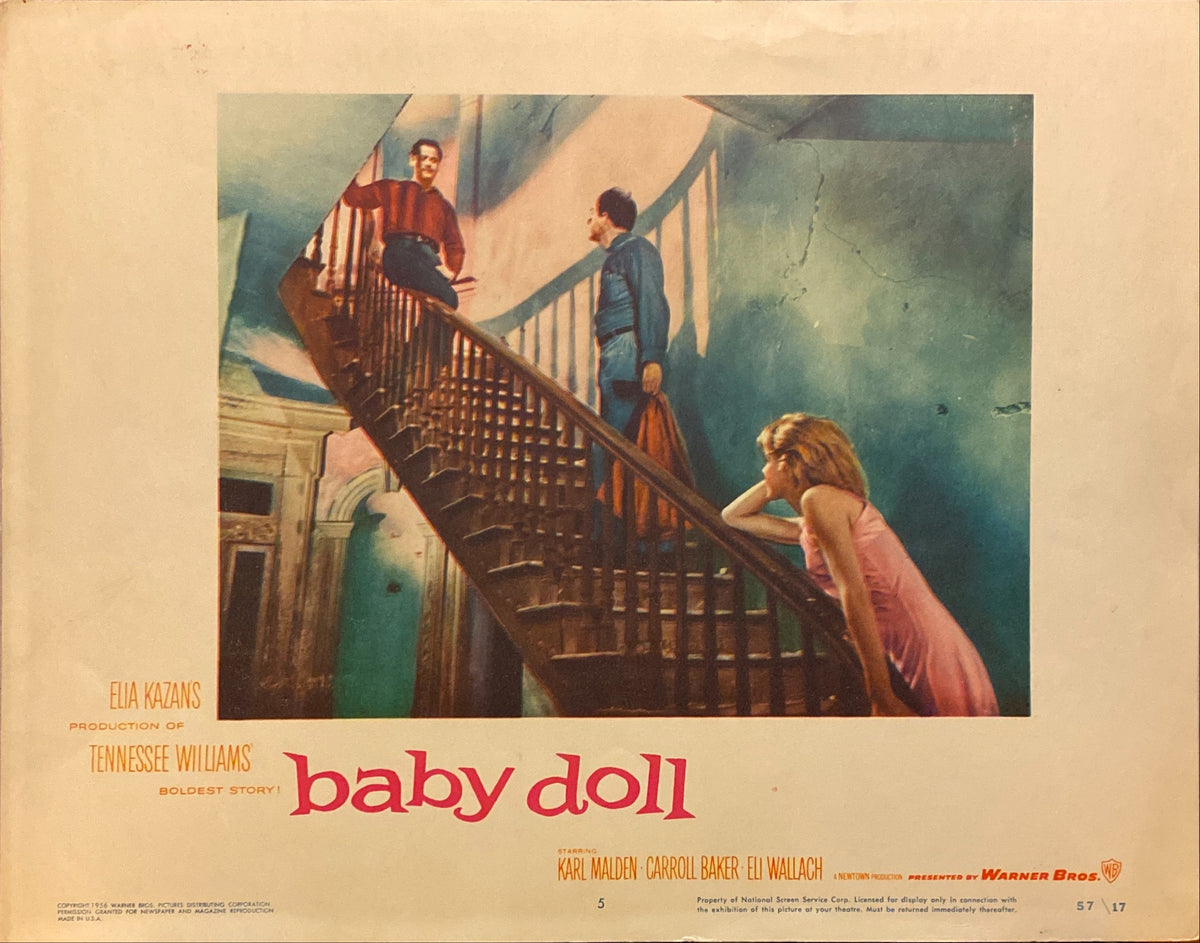 Carroll Baker, Karl Malden, and Eli Wallach "Baby Doll" original Lobby Card