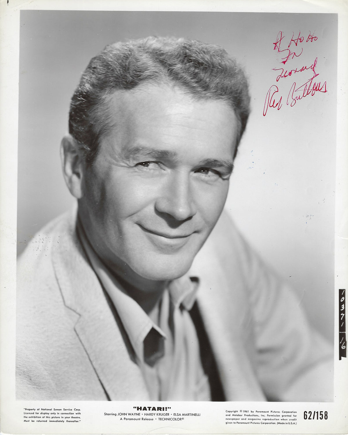 Red Buttons Signed Photo