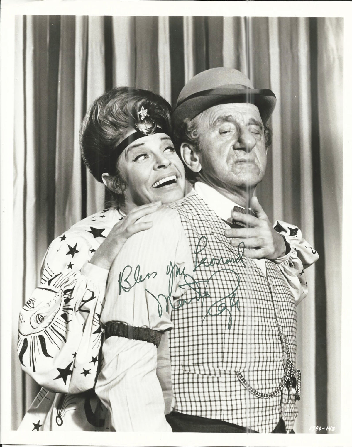 Pin Up Girl Martha Raye Signed Photo