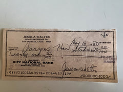 Jessica Walter signed check