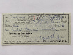 David Hedison signed check