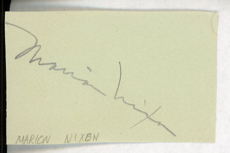 Marian Nixon original signature