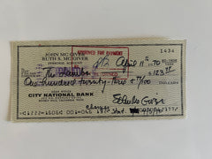 John McGivern signed check
