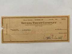 Walter Winchell signed check