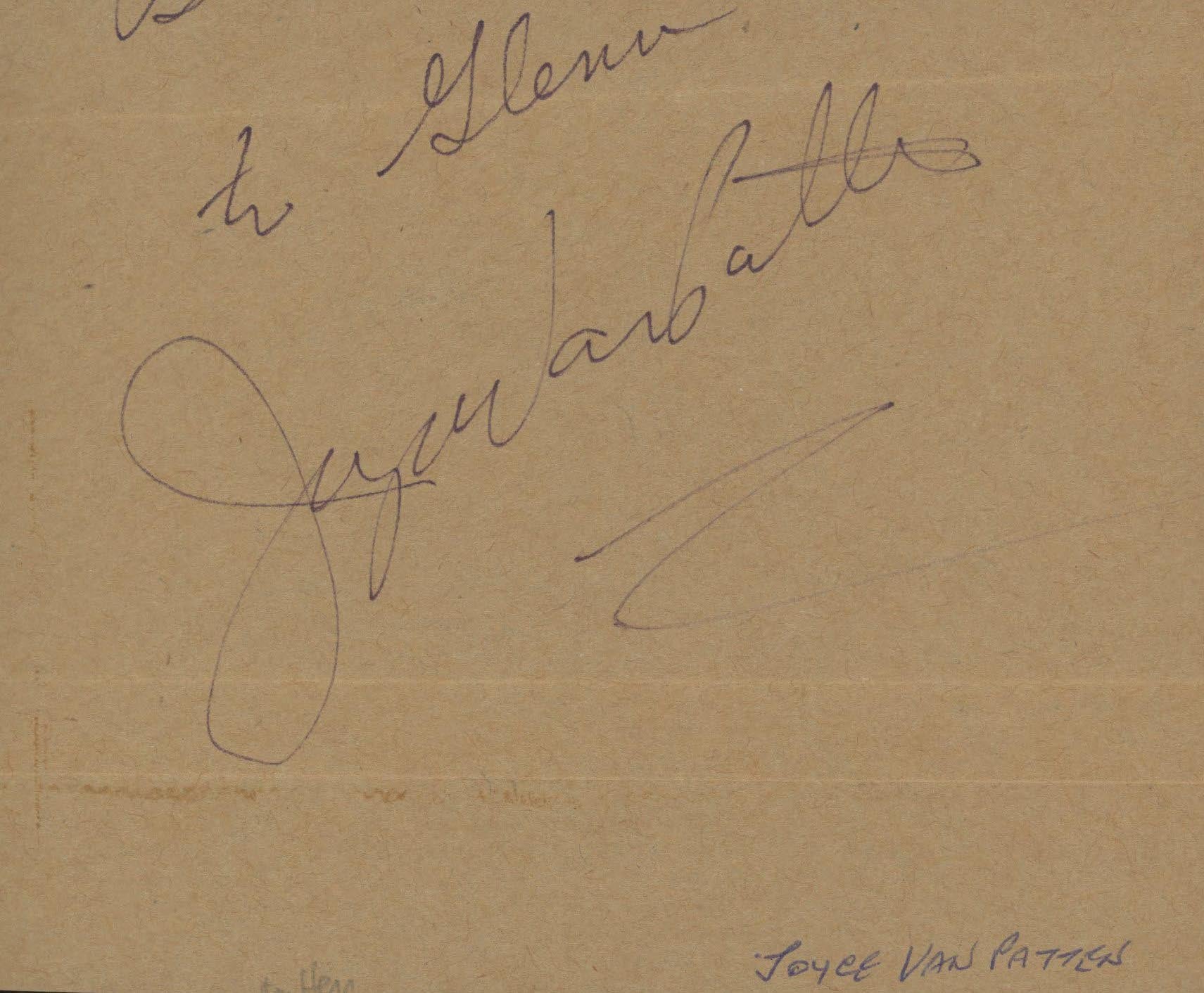 The Bad News Bears Joyce Van Patten signature cut