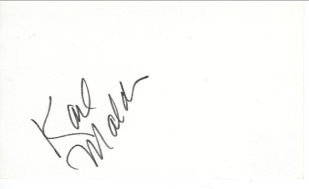 The Streets Of San Francisco Karl Malden original signature