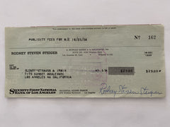 Rod Steiger signed check