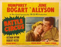 Humphrey Bogart and June Allyson "Battle Circus" original Lobby Card