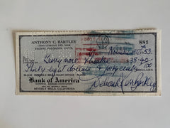 Deborah Kerr signed check