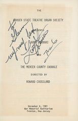 Musician Larry Ferrari signed program