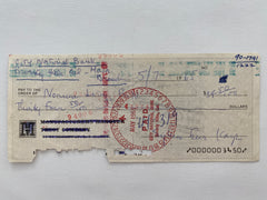 Sylvia Fine Kaye signed check