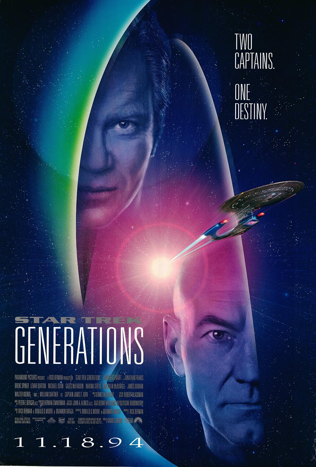 Star Trek Generations 1994 original one sheet movie poster