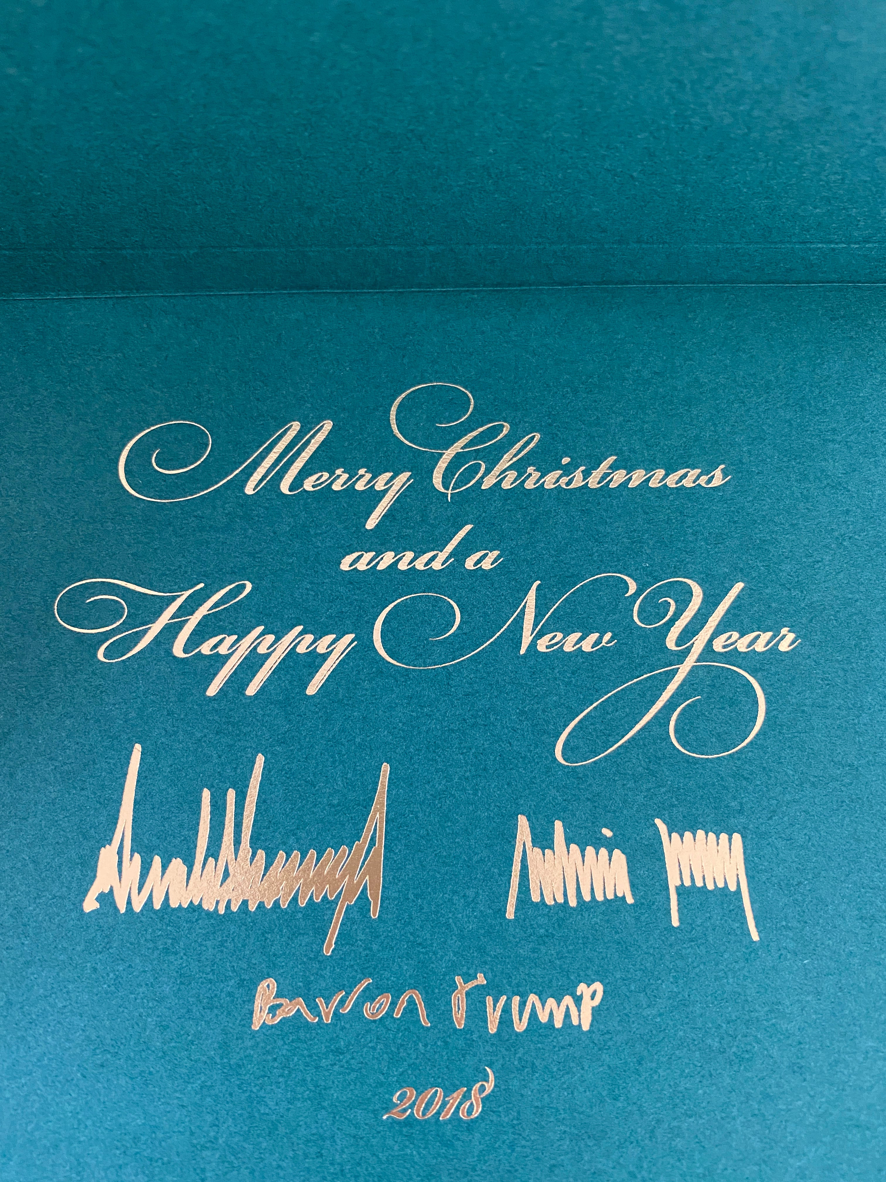The Donald Trump White House Trump Family Official Christmas Card