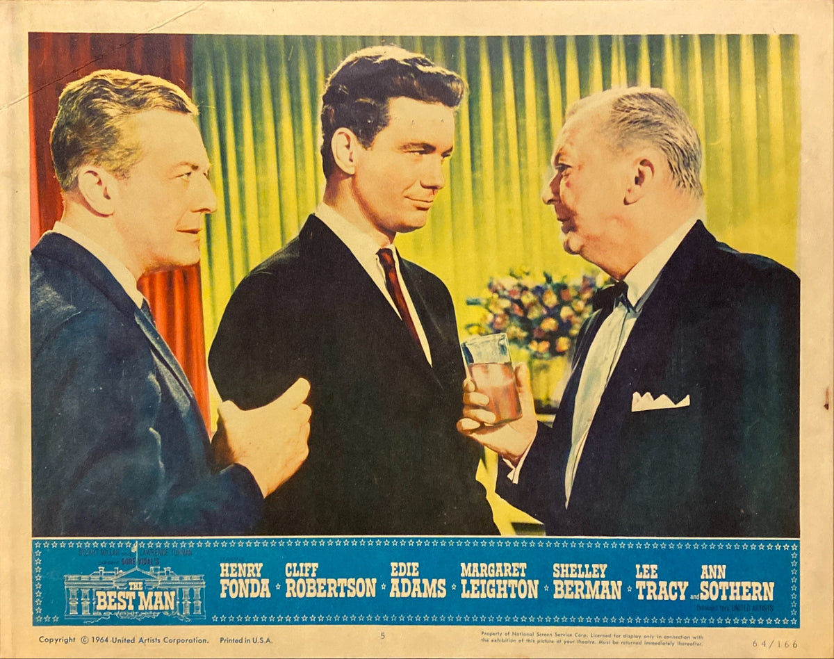 Henry Fonda, Cliff Robertson, and Edie Adams "The Best Man" original Lobby Card