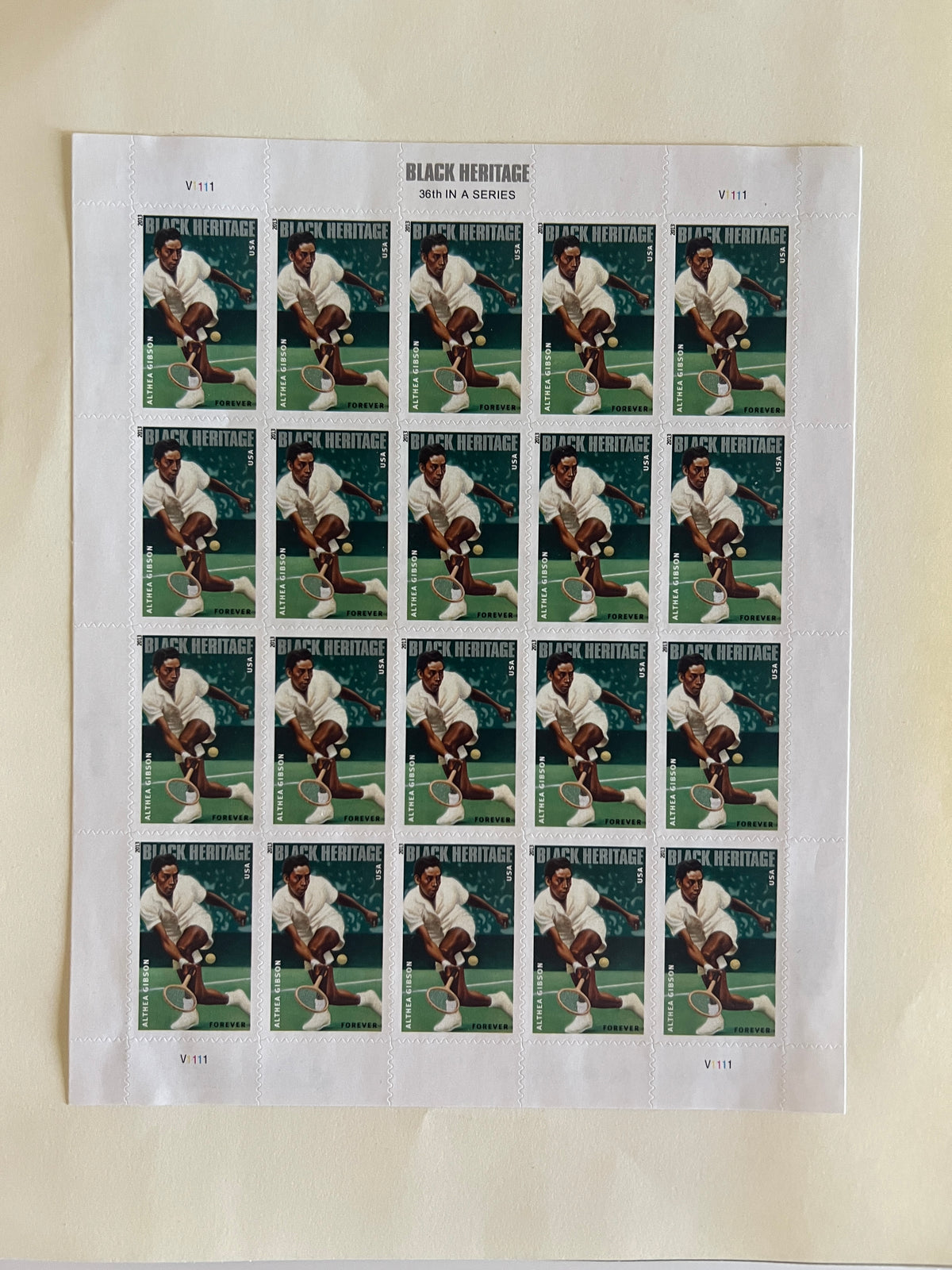 Althea Gibson
Black Heritage Stamp Sheet