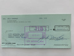Jack Donohue signed check