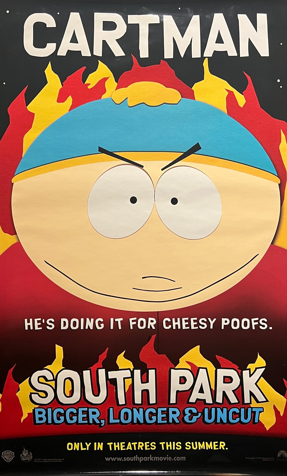 South Park Cartman 1999 Bigger Longer Uncut Original Bus Shelter Movie Poster