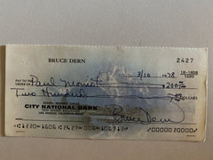 Bruce Dern signed check