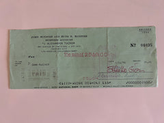 John McGivern signed check