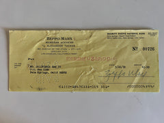 Zeppo Marx signed check
