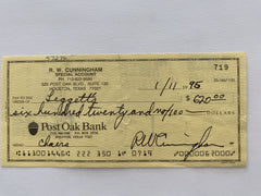 Walter Cunningham signed check