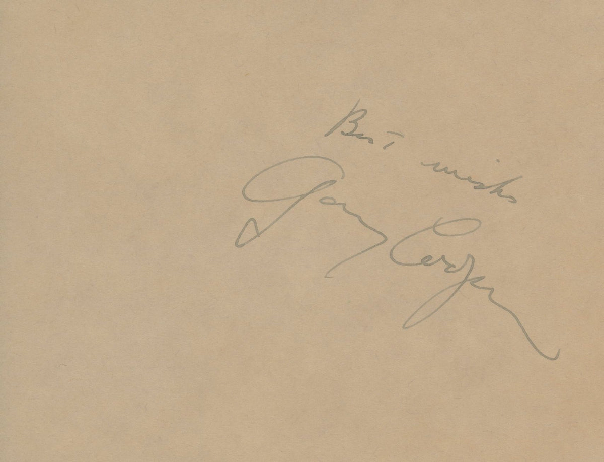 Gary Cooper signature cut