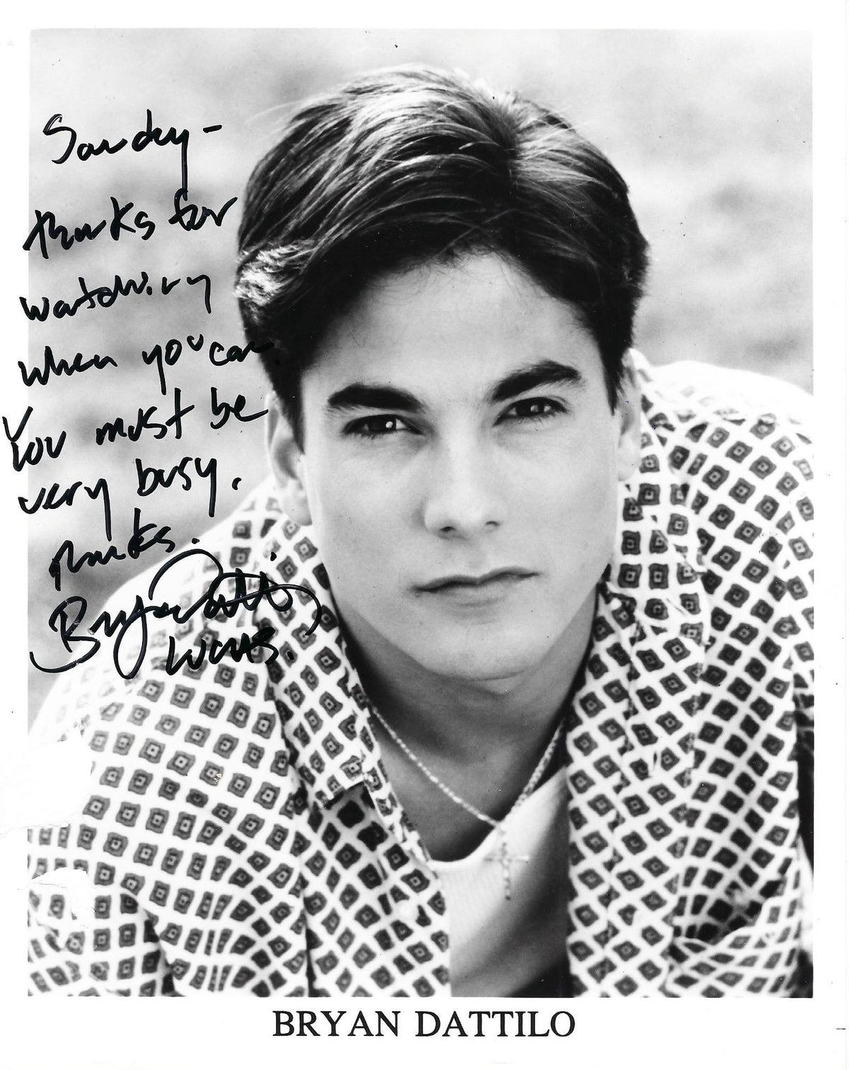 Days of Our Lives Bryan Dattilo signed photo