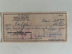 Jessica Walter signed check