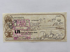 Dale Bozzio signed check