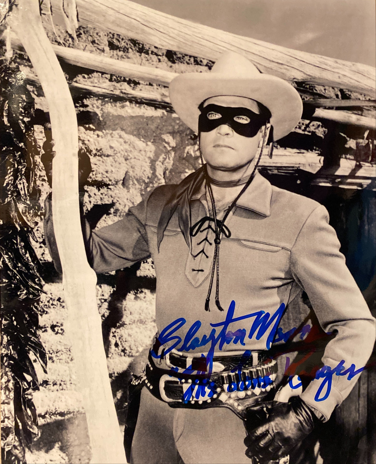 Clayton Moore signed "The Lone Ranger" photo