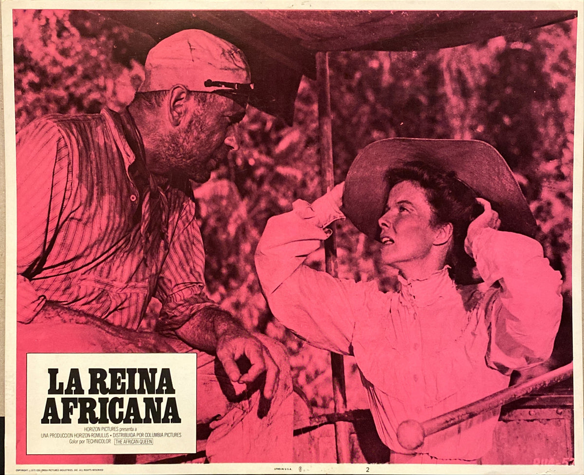 Humphrey Bogart and Katharine Hepburn "The African Queen" (Foreign) Lobby Card