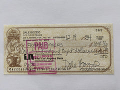 Dale Bozzio signed check