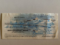 Bruce Dern signed check