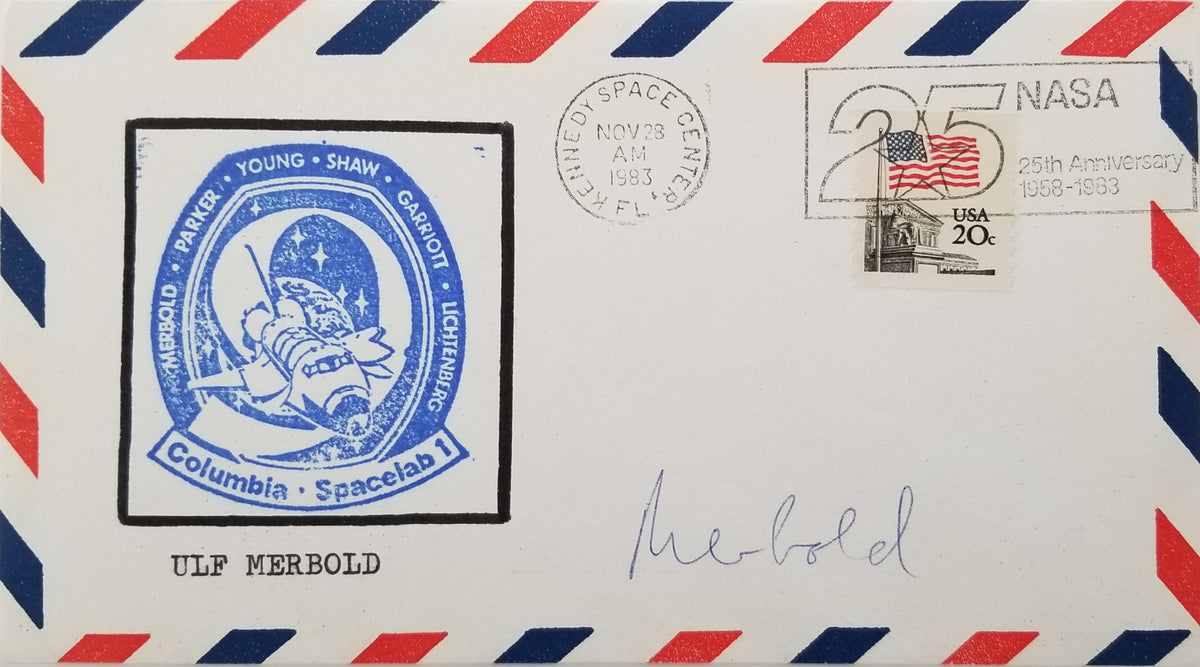 Ulf Merbold signed Columbia Spacelab 1 envelope
