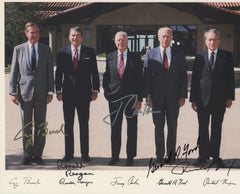 5 American Presidents signed photo. GFA Authenticated