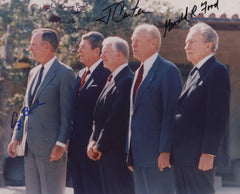 4 American Presidents signed photo. GFA Authenticated